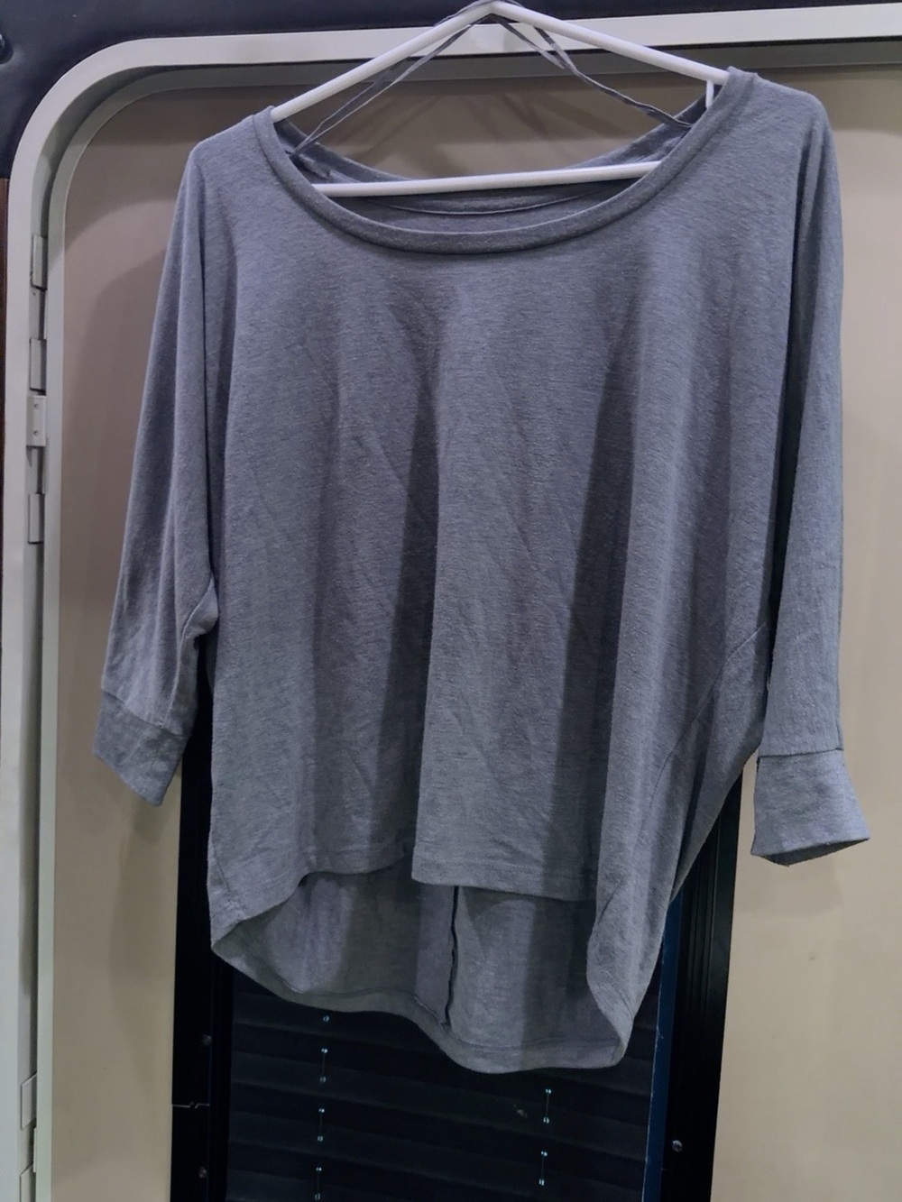 Aeropostale Gray Boatneck Long Sleeve Top
